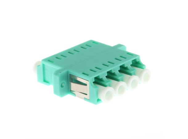 ECS skarvstycke LC quad OM3/OM4 aqua 